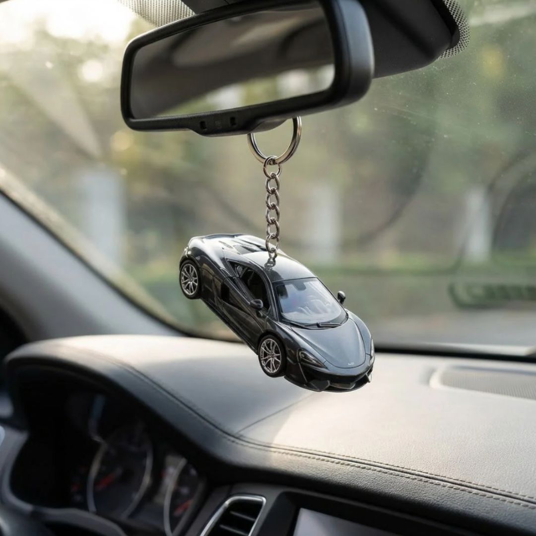 Graphite Race Keychain