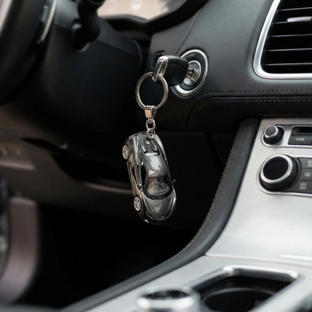 Graphite Race Keychain
